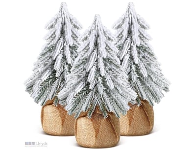 RRP $99 FREE SHIPPING. 3 Pcs Snow Tabletop Christm...