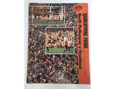 FOOTBALL RECORD - QUALIFYING FINAL MCG 1974 NORTH ...