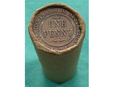 ROLL OF KGV AUSTRALIAN PENNY, UNKNOWN MIX YEARS, 1...