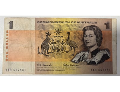 COMMONWEALTH OF AUSTRALIA ONE DOLLAR NOTE,

R71 ...