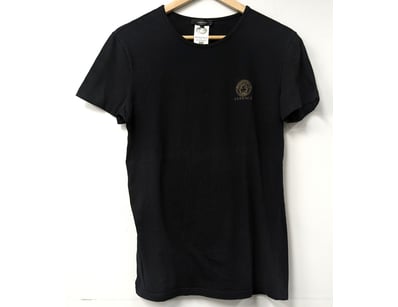 VERSACE BLACK COTTON T-SHIRT, SIZE 3

Item Size:...