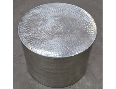 Steel style dimple-textured side table 

Approx Di...