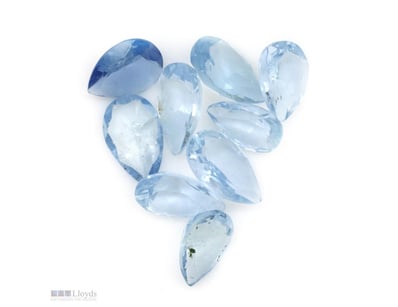 5.59CT TSW X 9, NATURAL BERYL AQUAMARINES     

Pe...