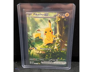 PIKACHU EX 200 HP POKÉMON TRADING CARD - THUNDERBO...