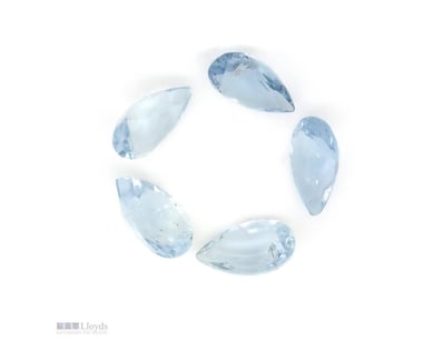 5.37CT TSW X 5, NATURAL BERYL AQUAMARINES     

Pe...