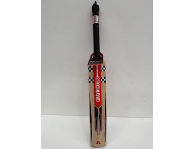 Gray Nicolls cricket bat featuring a natural wood ...
