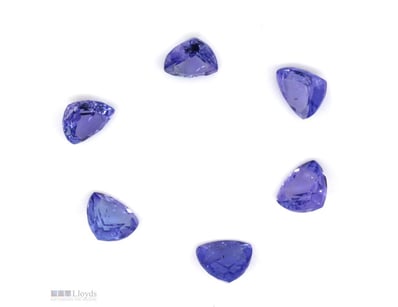 6.23CT TSW X 6, NATURAL TANZANITE'S     

Bluish P...