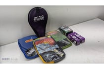 Table Tennis Equipment Lot - GKI Rackets, Stag