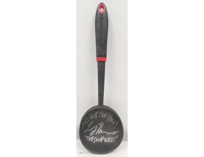 SOUP LADEL SIGNED BY THE SOUP NAZI LARRY THOMAS FR...