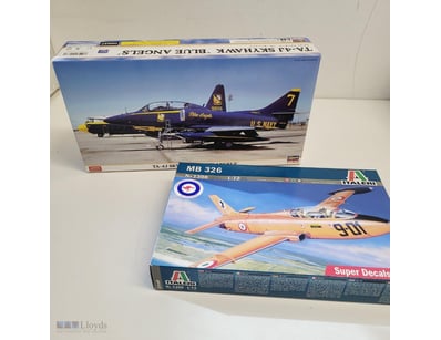 LOT OF TWO UNASSEMBLED AIRCRAFT MODEL KITS - HASEG...