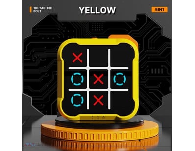 RRP $69. Yellow All-in-One Tic-Tac-Toe Desktop Gam...