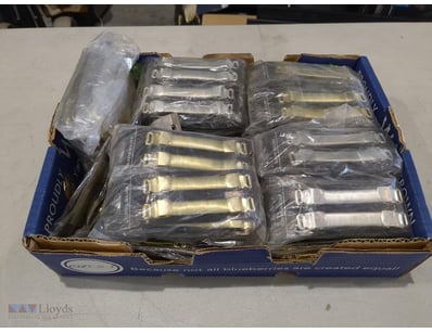 A box of adjustable sleeve/ bed sheet holders. Qty...