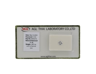 1.007CT CERTIFIED, NATURAL DIAMOND     

Round Bri...
