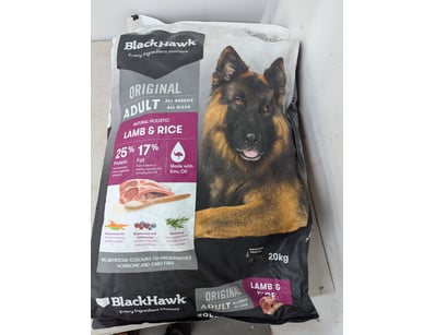 Dog food, Blackhawk, adult, lamb and rice, 20kg
...