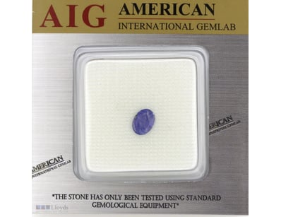 1.88CT CERTIFIED, NATURAL TANZANITE     

Oval Fac...