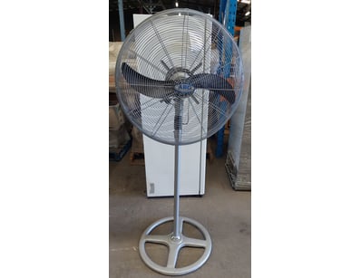 ABG branded industrial pedestal fan.

Note: item i...