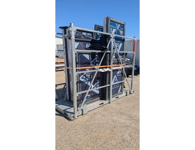 Assorted Stillage of Aluminium Chain Glass Windows...