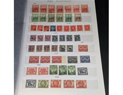 AUSTRALIAN POSTAGE STAMPS COLLECTION 1940-1949

...