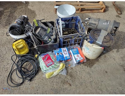 Pallet lot of Ozito Pumps, Hardware and Safety Gea...