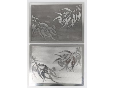 SET OF 2 AUSTRALIAN DON SHIEL EMBOSSED EUCALYPTUS ...