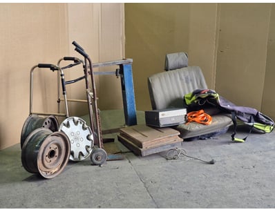Vintage collectables includes vintage car seats, t...