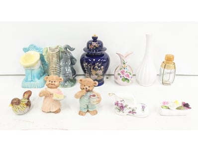 DECORATIVE PORCELAIN AND CERAMIC COLLECTION - VINT...