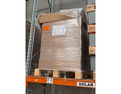 Pallet of solar accessories comprising parallel ac...