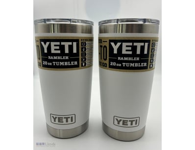 Yeti Rambler 20oz Twin Pack - White - new