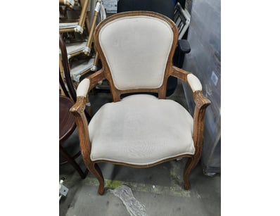Timber style chairs, cream finish.

BID PER EACH...