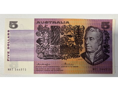 AUSTRALIAN FIVE DOLLAR NOTE, R206A (EF)

CV: $48...