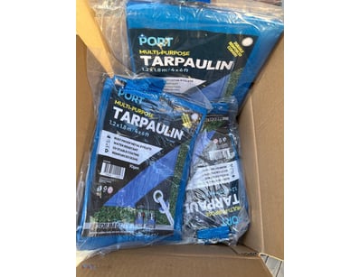 6 X Tarpauline 6 foot x 4 foot UV Treated, reinfor...
