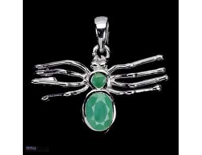 NATURAL EMERALD SPIDER PENDANT.     

Natural Emer...