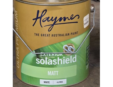 Haymes paint, exterior solashield matt, white, 4 l...