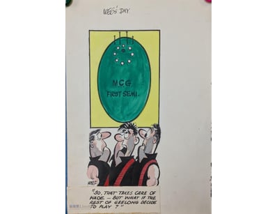 WES'S DAY POLITICAL CARTOON - MCG FIRST SEMI FINAL...