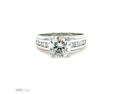 DCLA PLATINUM DIAMOND ENGAGEMENT RING 2.60CT 6.8G ...