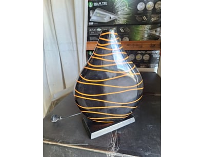 Decorative Light Shade, Black & Orange Finish

