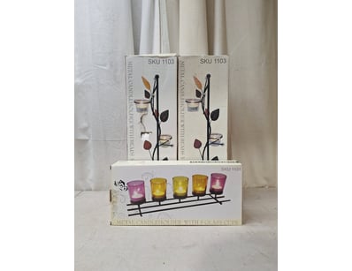 3 Decorative Candle Holders, Candles not included...