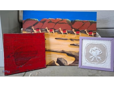 UNKNOWN ARTIST

Two Original Acrylics On Canvas An...