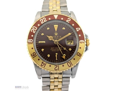 ROLEX 1675 GMT-MASTER TWO TONE ROOTBEER NIPPLE DIA...