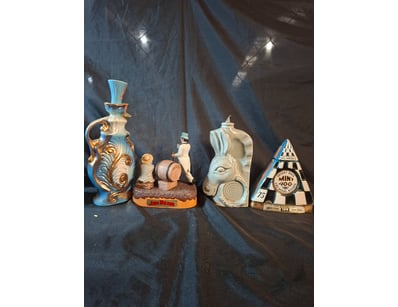VINTAGE CERAMIC LIQUOR DECANTERS COLLECTION - FOUR...