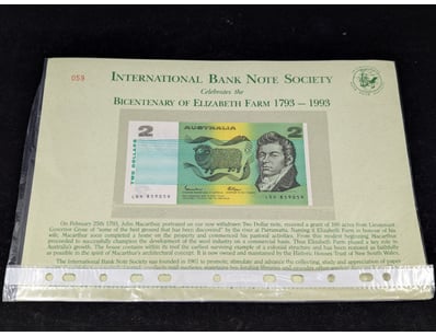 INTERNATIONAL BANK NOTE SOCIETY BICENTENARY OF ELI...