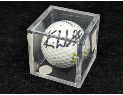 KARRIE WEBB SIGNED GOLF BALL

Condition: Good - ...