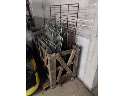 Assorted commercial metal racks and, Various sizes...