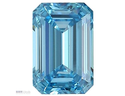 5.12 CARAT EMERALD CUT DIAMOND FANCY INTENSE BLUE ...