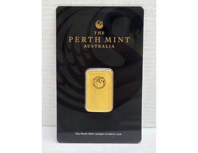 10g Perth Mint Gold Bar, 99.9% Purity, 0.320 Troy ...