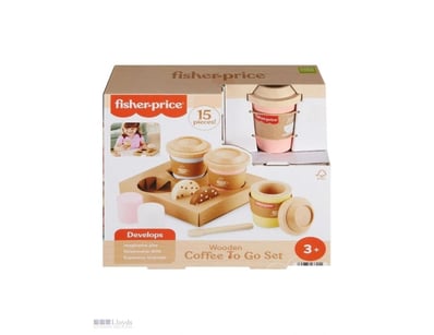 Fisher Price Wooden Coffee To Go Set.
