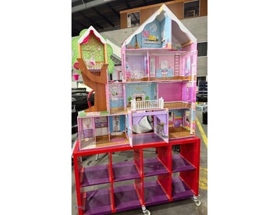 Doll House and Storage unit, Kidcraft, 8 compartme...