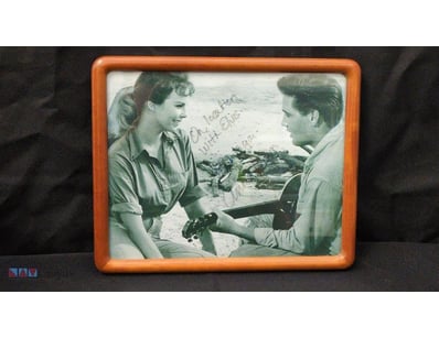 FRAMED IMAGE OF ELVIS PRESLEY AND ANNE HELM IN MUS...