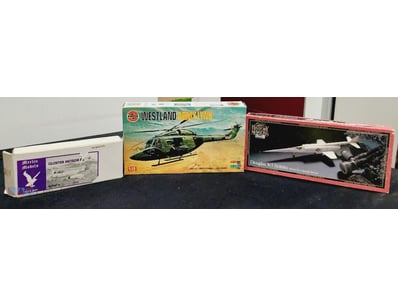 VINTAGE AIRCRAFT MODEL KIT COLLECTION - THREE BOXE...