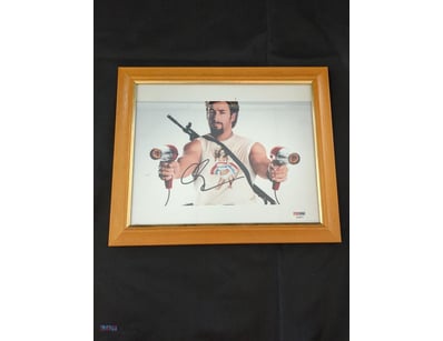 A FRAMED POSTER OF ADAM SANDLER IN THE 2008 FILM Y...
